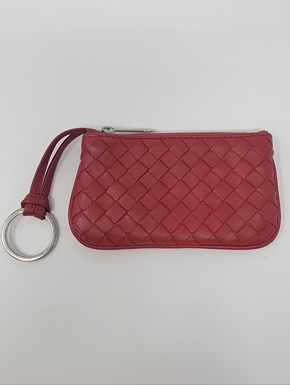 Bottega Veneta Intrecciato Woven Nappa Leather Keycase Wallet